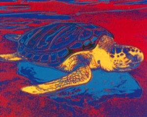 Oil abstract expressionism Painting - Turtle III by Warhol,Andy
