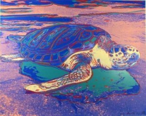 Oil abstract expressionism Painting - Turtle V by Warhol,Andy
