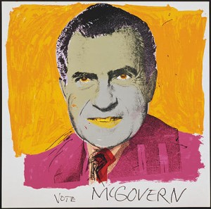 Oil abstract Painting - Vote McGovern, 1972 by Warhol,Andy