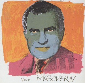 Oil abstract Painting - Vote McGovern 1972 by Warhol,Andy