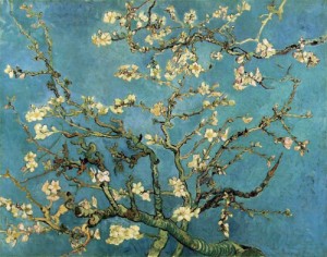 Oil branches Painting - Branches with Almond Blossom February 1890 by Vincent ，Van Gogh