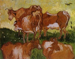 Oil still life Painting - Cows (after Jordaens), 1890 by Vincent ，Van Gogh