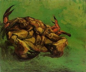 Oil still life Painting - Crab on Its Back,1889 by Vincent ，Van Gogh