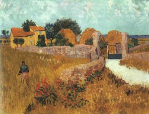 Oil still life Painting - Farmhouse in Provence, 1888 by Vincent ，Van Gogh