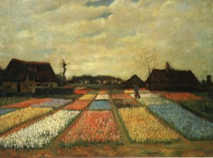 Oil flower Painting - Flower Beds in Holland    1883 by Vincent ，Van Gogh