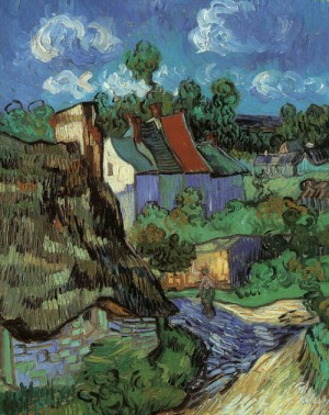 Oil still life Painting - Houses at Auvers, 1890 by Vincent ，Van Gogh