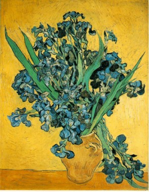 Oil still life Painting - Irises  1890 by Vincent ，Van Gogh