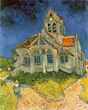 Oil still life Painting - L'eglise d'Auvers-sur-Oise  1890 by Vincent ，Van Gogh