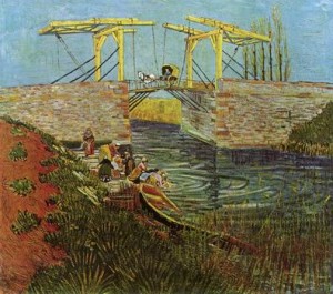 Oil still life Painting - Langlois Bridge at Arles, 1888 by Vincent ，Van Gogh