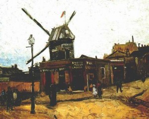 Oil still life Painting - Le Moulin de la Galette,1886 by Vincent ，Van Gogh