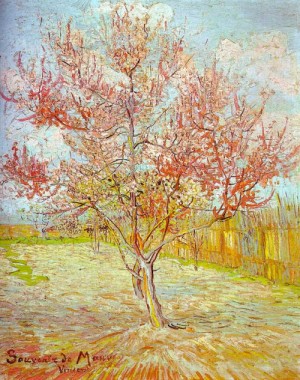 Oil still life Painting - Peach Tree in Bloom, 1888 by Vincent ，Van Gogh