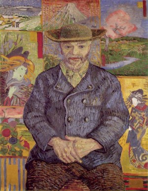 Oil portrait Painting - Portrait of Father Tanguy by Vincent ，Van Gogh