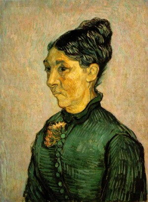 Oil still life Painting - Portrait of Madame Trabuc   September 1889 by Vincent ，Van Gogh