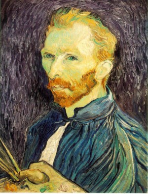 Oil portrait Painting - Self-Portrait  1889 by Vincent ，Van Gogh