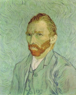 Oil portrait Painting - Self-Portrait  1889 by Vincent ，Van Gogh