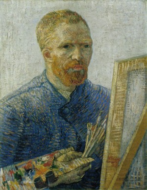Oil portrait Painting - Self-Portrait as an Artist  1887-88 by Vincent ，Van Gogh
