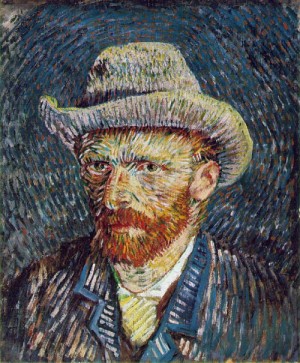 Oil still life Painting - Self-Portrait with Felt Hat   1887-88 by Vincent ，Van Gogh