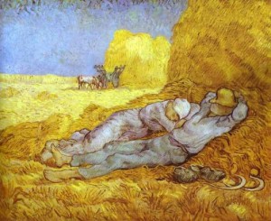 Oil Painting - Siesta by Vincent ，Van Gogh
