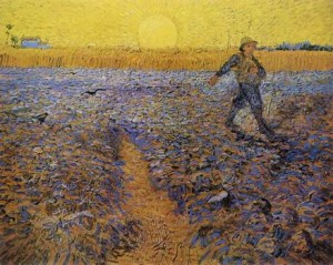 Oil still life Painting - Sower,1888 by Vincent ，Van Gogh