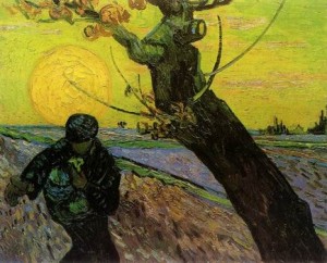 Oil still life Painting - Sower, 1888 by Vincent ，Van Gogh