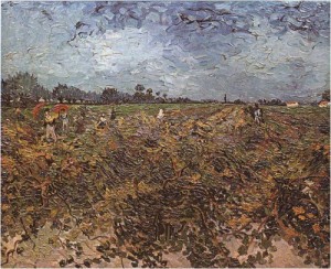 Oil green Painting - The green vineyard by Vincent ，Van Gogh