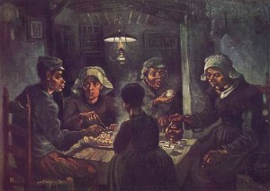 Oil still life Painting - The Potato Eaters, April, 1885 by Vincent ，Van Gogh