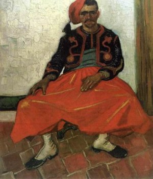 Oil still life Painting - The Seated Zouave, June, 1888 by Vincent ，Van Gogh