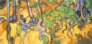 Oil still life Painting - Tree Roots and Trunks,1890 by Vincent ，Van Gogh