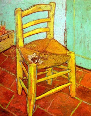 Oil vincent Painting - Vincent's Chair with Pipe, 1888 by Vincent ，Van Gogh