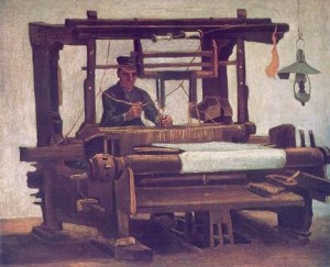 Oil still life Painting - Weaver, Seen from the Front,1884 by Vincent ，Van Gogh