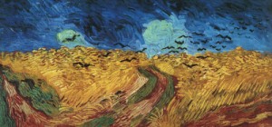 Oil Painting - Wheatfield with Crows, 1890 by Vincent ，Van Gogh