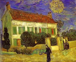 Oil still life Painting - White House at Night, 1890 by Vincent ，Van Gogh