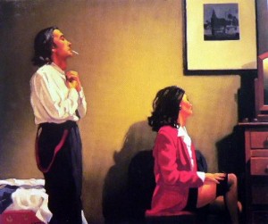 Oil Painting - Cold Cold Hearts by Jack Vettriano