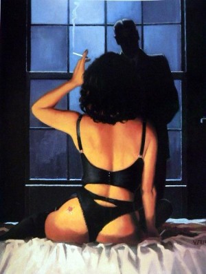 Oil Painting - Round Midnight by Jack Vettriano