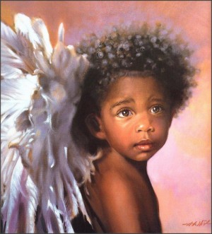 Oil angel Painting - Angel by Nancy Noel