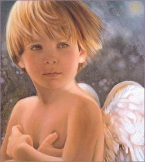 Oil angel Painting - Angel II by Nancy Noel