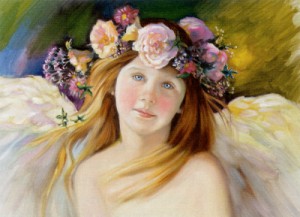 Oil angel Painting - Angel of Hope by Nancy Noel