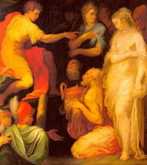 Oil Painting - The Continence of Scipio by Abadia, Juan de la