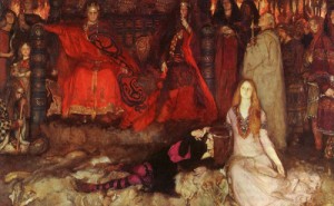 Oil abbey, edwin austin Painting - The Play Scene in Hamlet  1897 by Abbey, Edwin Austin