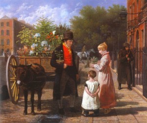 Oil Painting - The Flower Seller, 1822 by Agasse, Jacques Laurent