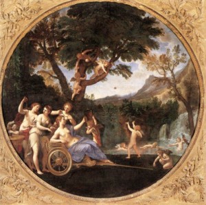 Oil spring Painting - Spring-1616-17 by Albani, Francesco