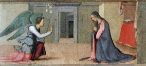 Oil annunciation Painting - Annunciation 1503 by Albertinelli, Mariotto