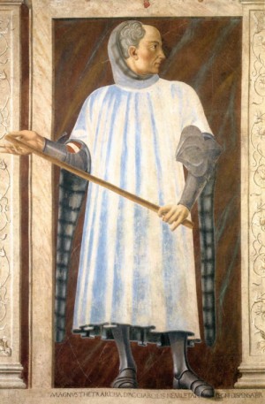 Oil Painting - Famous Persons  Niccolò Acciaiuoli c. 1450 by Andrea del Castagno