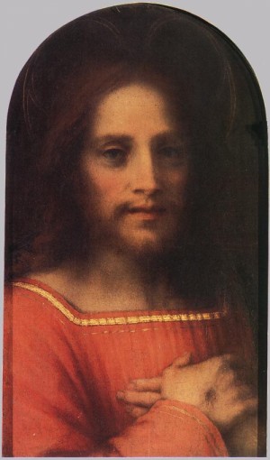 Oil Painting - Christ the Redeemer by Andrea del Sarto