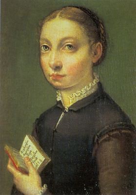 Oil Painting - Self-Portrait  1554 by Anguissola