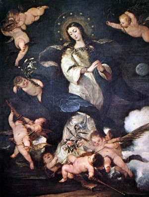 Oil Painting - Immaculate Conception  1660s by Antolinez, Jose