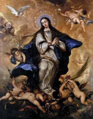 Oil Painting - Immaculate Conception  c. 1665 by Antolinez, Jose