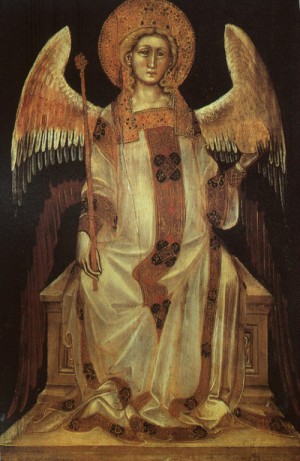 Oil angel Painting - Angel, 1354 by Arpo, Guariento di