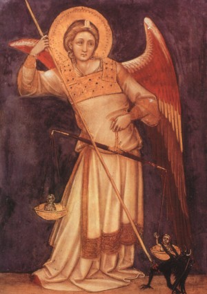 Oil Painting - Archangel, 1350 by Arpo, Guariento di