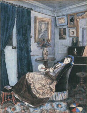 Oil Painting - Interieur Parisien    1874 by Astruc, Zacharie